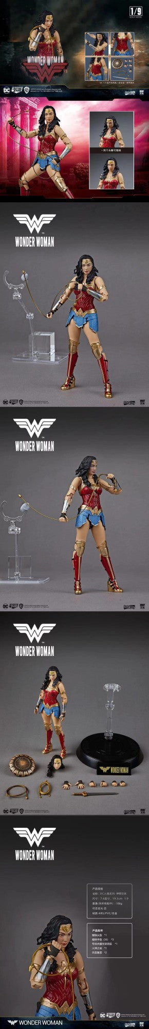 Fondjoy Original DC Movie Batman Joker Wonder Woman Superman Cyborg Harley Quinn 1/9 Articulated Action Figure Toys