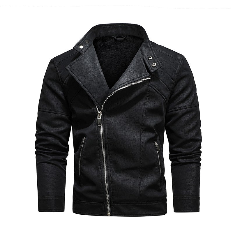 2025 Fashion Leather Jacket Men Winter Fleece Warm Zipper Motorcycle Coats Mens Fashion New Biker PU Jackets Slim Overcoat