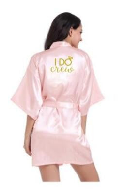 2019 New Bridesmaid Robes Robes Bridal Robes Light Pink Satin Robe Bridesmaid Robes Wedding