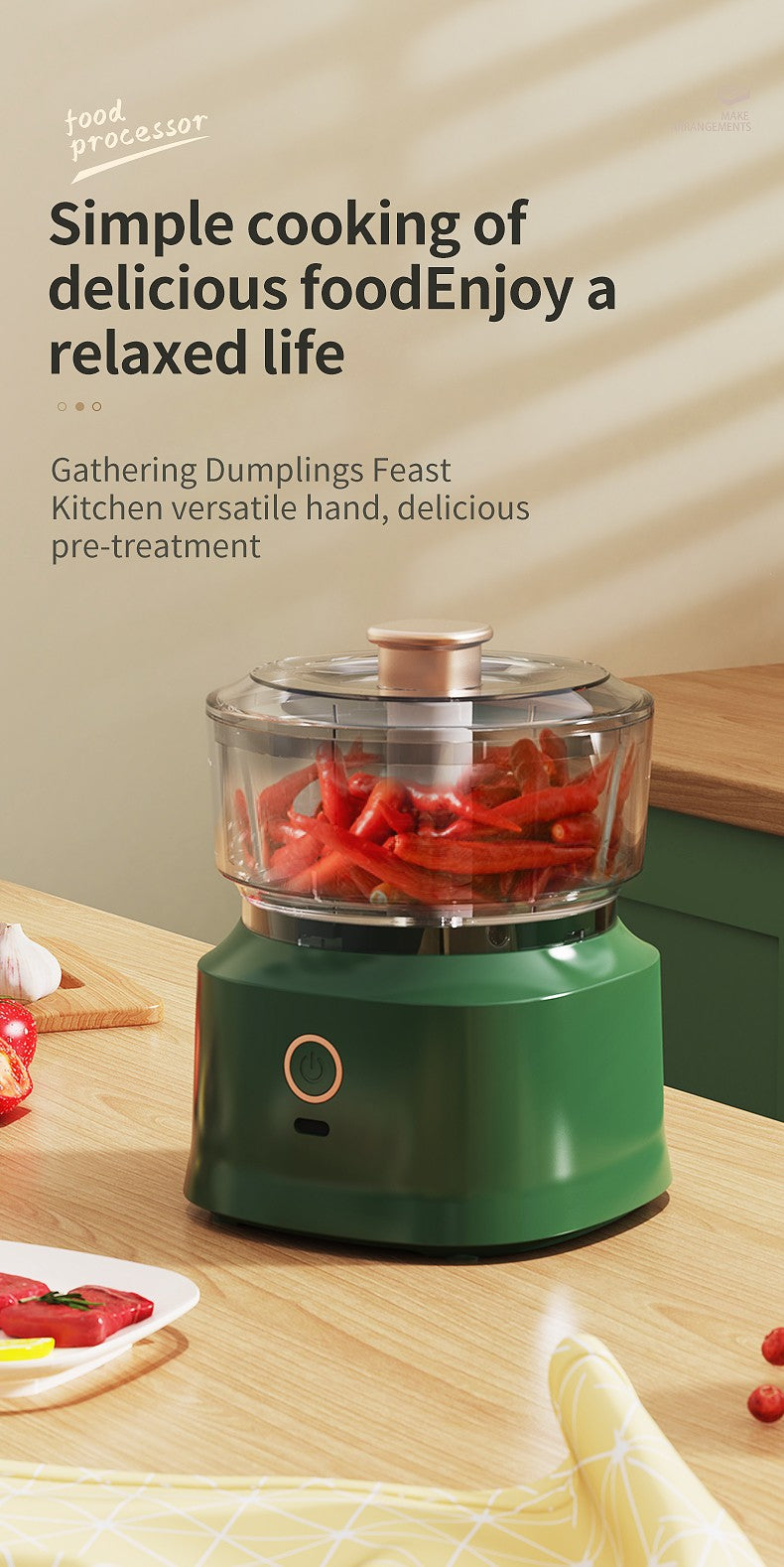 350ml Mini Processador Elétrico Sem Fio de Alho, Dupla Função, Para Purê de Alho, Recarregável Via USB, Triturador de Alimentos Para Cozinha, Moedor de Carne e Vegetais