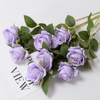 3/5/10/20pcs Roses Artificial Flowers Rose Flower Branch Artificial Red Roses Realistic Fake Rose for Wedding Home Decor
