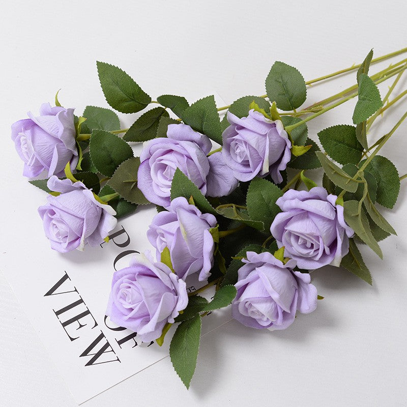 3/5/10/20pcs Roses Artificial Flowers Rose Flower Branch Artificial Red Roses Realistic Fake Rose for Wedding Home Decor