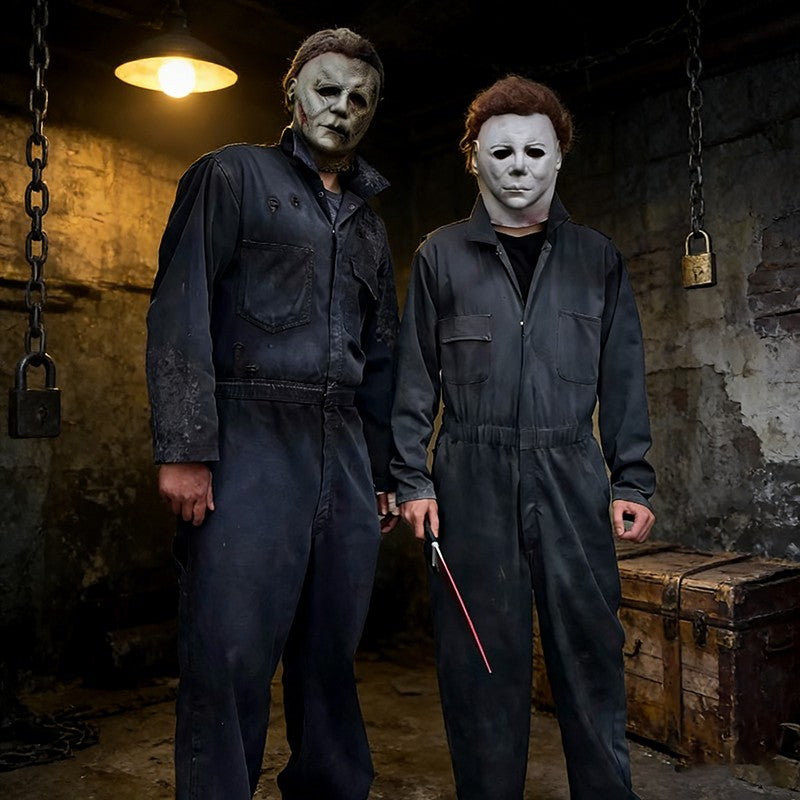 New horror film Michael Myers Mask Halloween Thriller Headset Cosplay Horror Killer Full Face Latex Helmet Party Costume Props