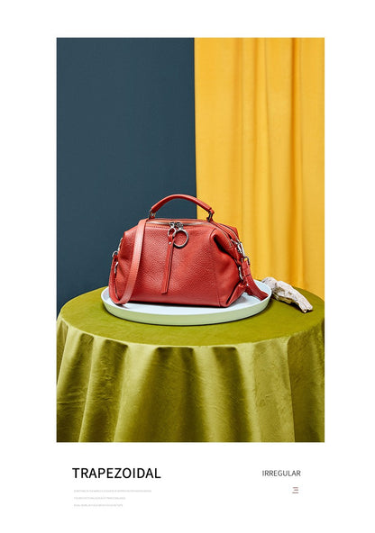 Zency Women's Handbag Genuine Leather Cowhide Cross Body Bags Ladies Shoulder Top Handle Satchel Trendy 2025 Pillow Bags Shopper