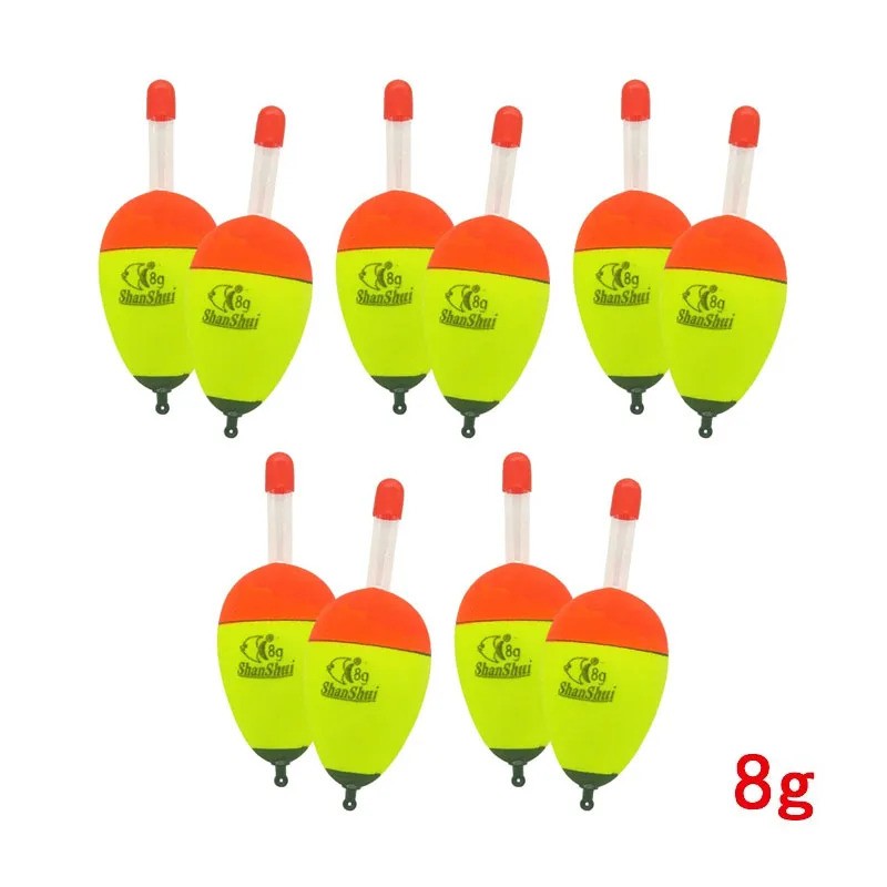 2/10pcs EVA Luminoso Pesca Noite Flutuante Luz Vara Espuma Plástica Bobber Mar Pesca em Rocha Chumbadas Flutuadores Acessórios de Pesca