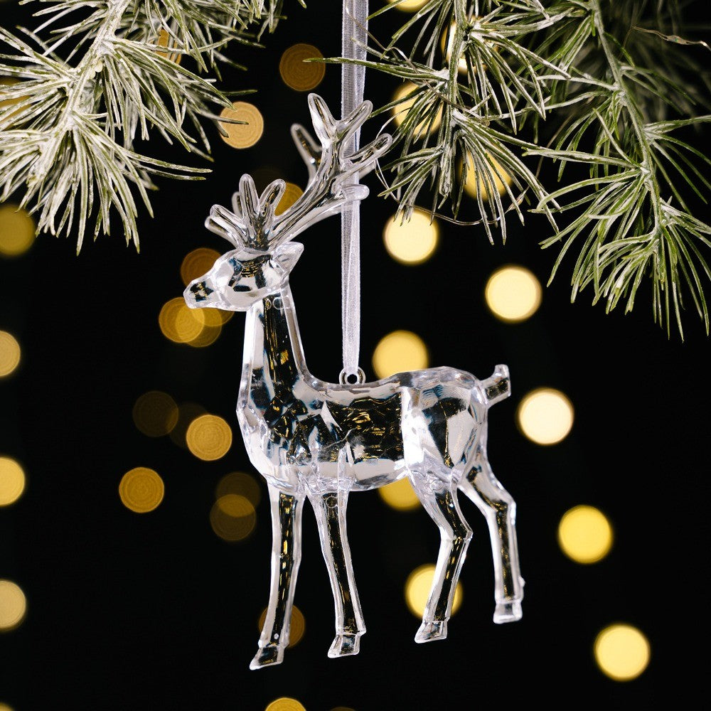 Acrylic Acrylic Christmas Pendants Transparent Clear Simulation Transparent Tree Hangings Hanging Pendant Crystal