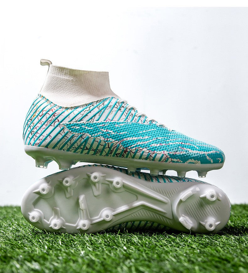 Men Light Soccer Shoes Size 35-45 Boys Soccer Shoes Football Boots High Ankle Kids Cleats Training Sport Sneakers Football Shoes