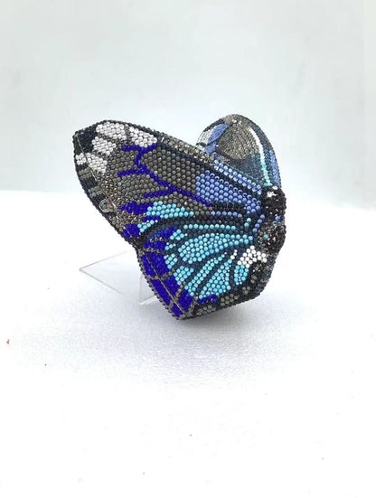 Women Butterfly Gems Evening Minaudiere Clutch Bags Women Crystals Purses and Handbags Bridal Wedding Purse Luxury Clutch Bag