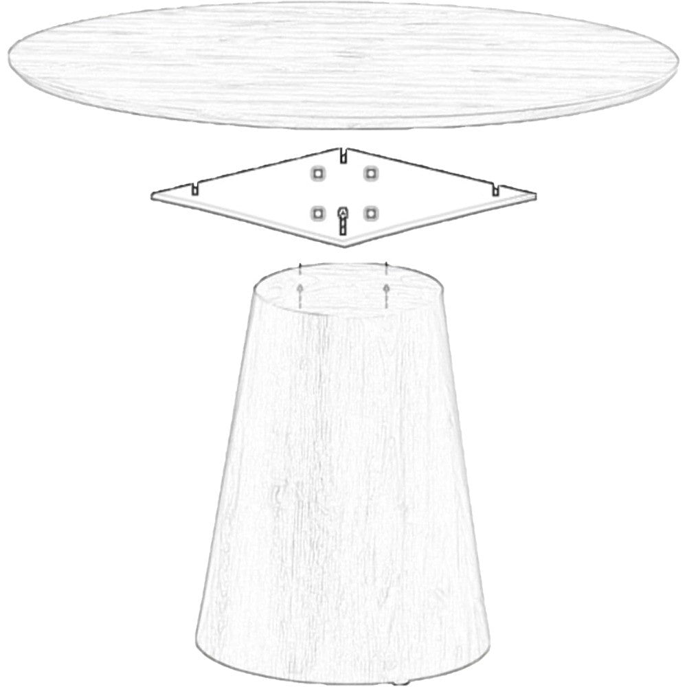 Round Dining Table 45'' | Wood Dining Room Table for 4-6 | Space Saving Round Kitchen Table for Kitchen Dining Room