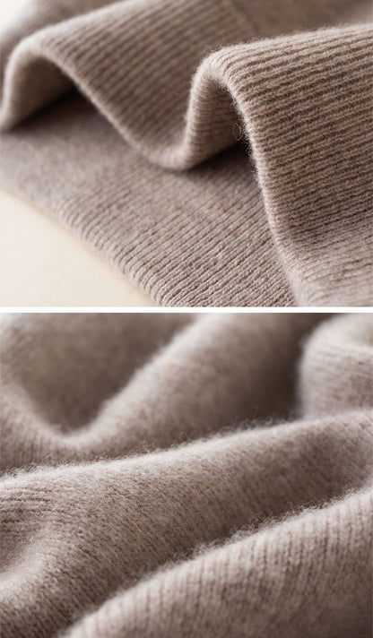 100% pure wool skirt new women's autumn and winter mid-length high-waisted thin cashmere skirt knitted all-match hip skirt