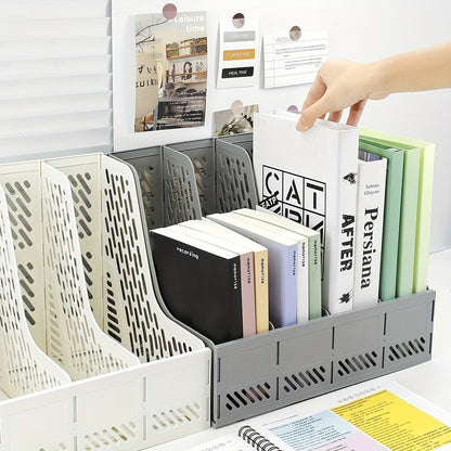 4-Tier Desktop Document Organizer with Open Grid Design - Heavy-Duty file holder, Space-Saving Vertical Organizer for Home Offic
