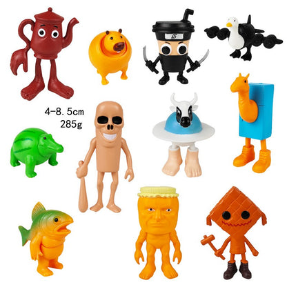 Boneco de brinquedo italiano Brainrot Tung Sahur Tralalero Tralala Figuras Bombardino Crocodilo Shimpanzini Bananini Decoração de modelo Boneca Presente