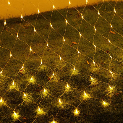 Luzes de corda de rede de LED 8 modos 220V 110V plugue UE/EUA Festival Decoração de Natal Guirlandas Festa de Natal Jardim Ano Novo Casamento