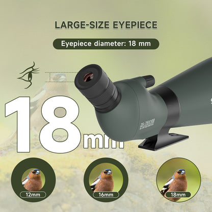 Svbony 25-75x100mm SV28A Lunetas de Observação Anguladas com Tripé e Adaptador de Telefone Telescópio FMC para Observação de Pássaros Observação Diária