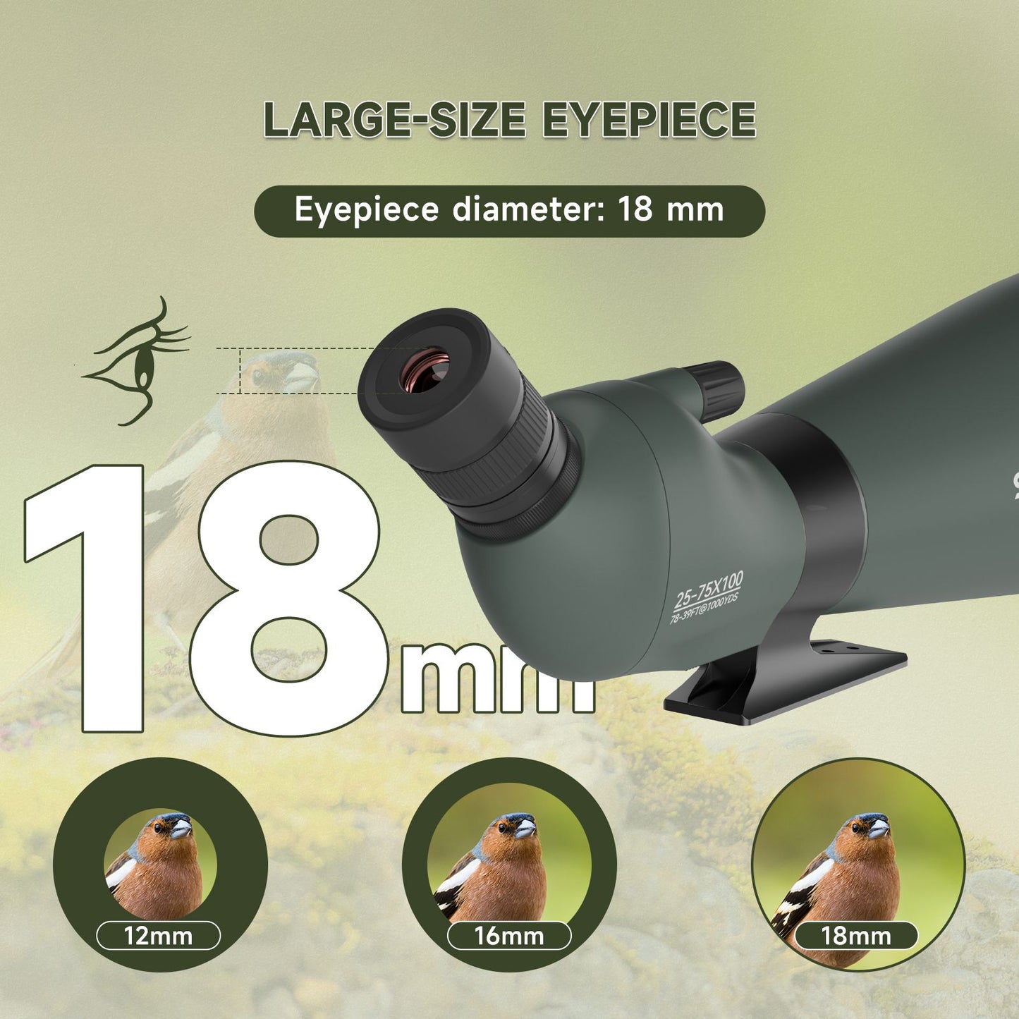 Lunetas Terrestres Svbony SV28A 25-75x100/20-60x80 FMC Telescópio Perfeito para Iniciantes em Tiro com Arco, Tiro ao Alvo, Observação de Pássaros