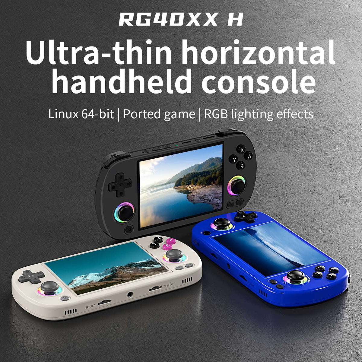 Anbernic RG40XX H 64 Bit Linux Retro Handheld Game Console 4.0'' IPS Screen Supports 5G WiFi Bluetooth HD-Support Output RG40XXH
