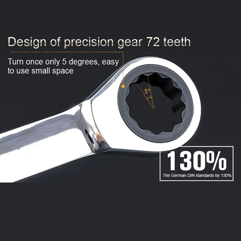 Ratchet Combination Metric Wrench Set Hand Tools Torque Gear Socket Nut Tools A Set of Key
