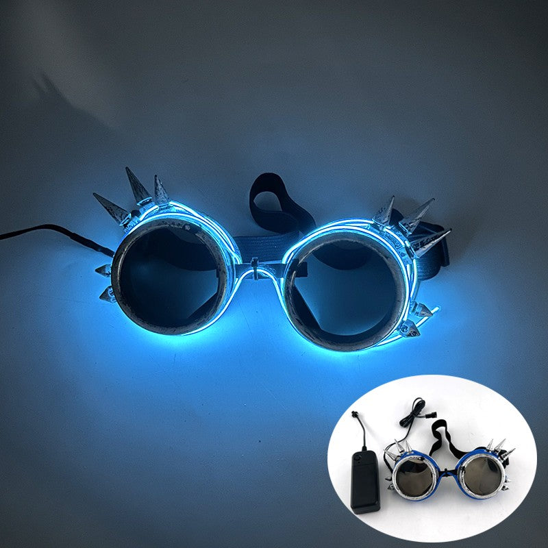 Halloween Funny Sunglasses Boys Girls Personalized Eyewear Alien Style Party Glasses Luminous Neon Light Flashing For Halloween