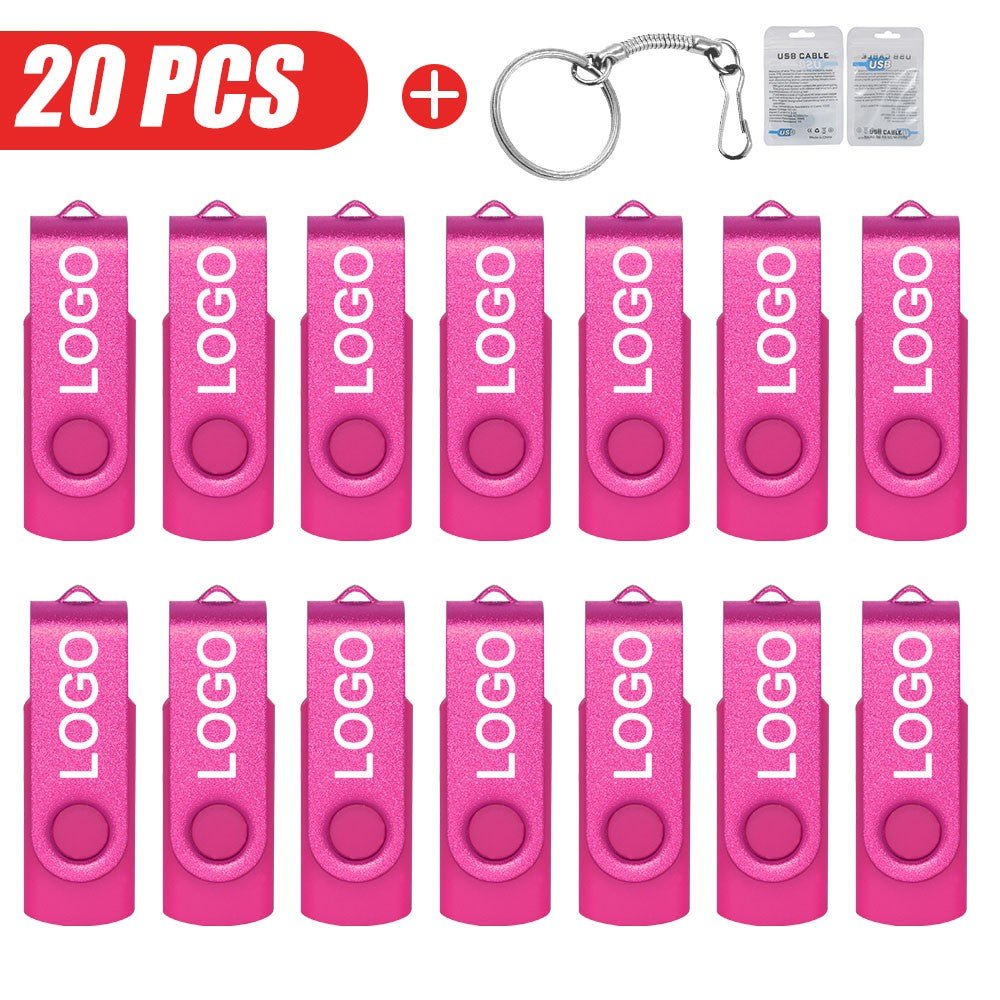 20 unidades/lote Pen Drive USB 2.0 com Logotipo Personalizado 4GB 8GB 16GB 32GB Pendrive 64GB Unidade de Memória Real Capacidade U Disk Cle Usb