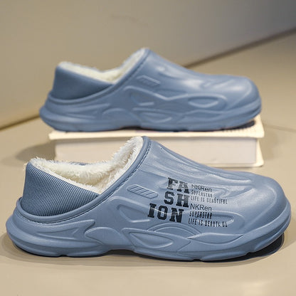 Winter Warm Sandals Women&Men Shoes Indoor Outdoor Slides Cotton Pantoffels Casual Clogs Fur Easy On Off House Floor Slippers