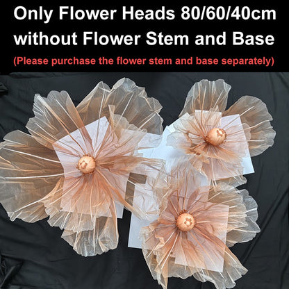 190cm Artificial Flowers Wedding Decor Props Road Lead Flower Silk Yarn Flower Poppy Window Display Garden Decoration Home Decor