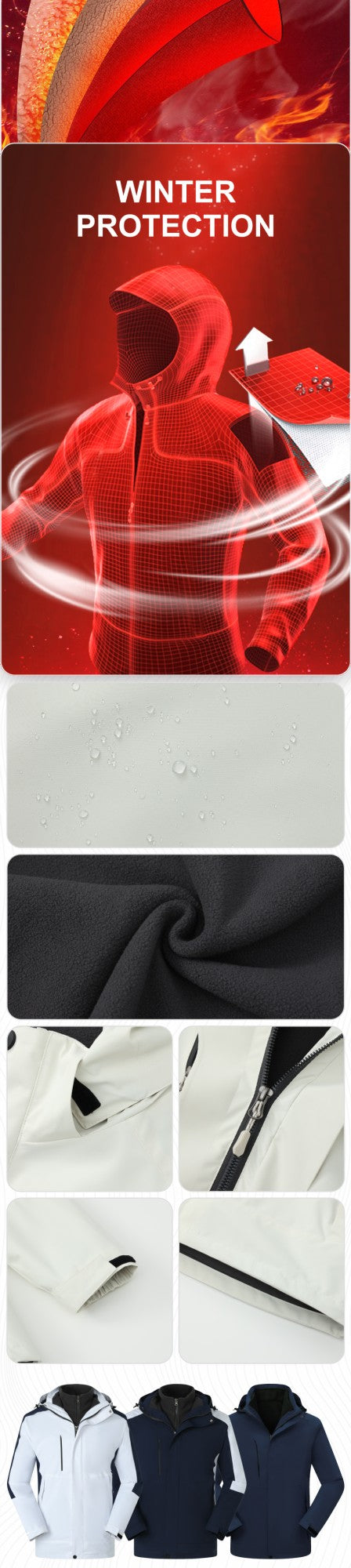 Customized Windbreaker printing free logo image picture thick fleece lined jackets outdoor sportswear windproof coat team clothi