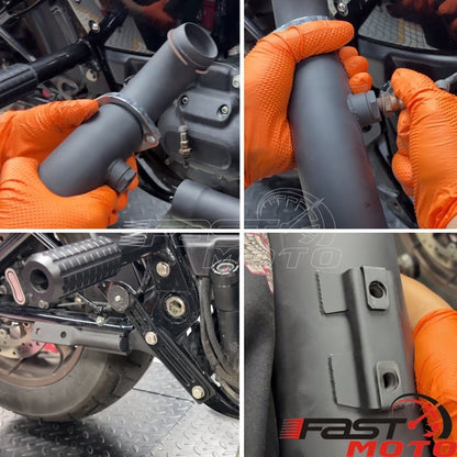 2-into-1 Motorcycle Exhaust System Muffler Pipe For Harley M8 Softail 2018-2026 FXST FXBB FXBBS FXFBS FXFB FLSL FLDE FXLR FXLRS