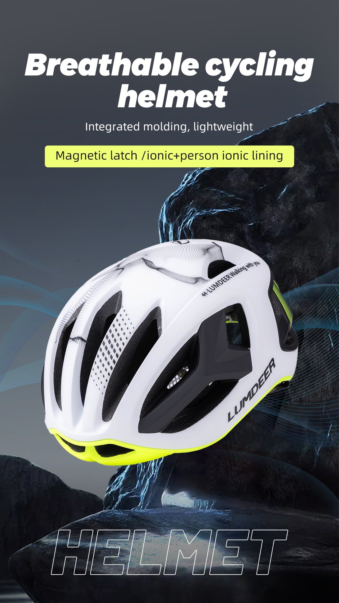 Capacete de bicicleta ultraleve e respirável Eastinear, para homens e mulheres, para esportes ao ar livre, com luz traseira magnética