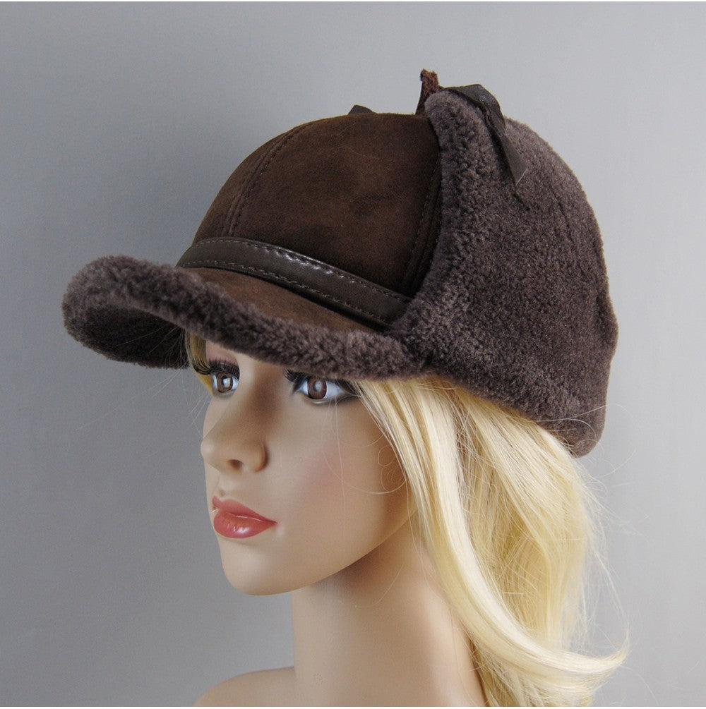 Chapéu Unissex De Lã E Pele Genuína, Novo, Inverno, Quente, Aviador, Russo Ushanka Com Abas Para As Orelhas, Couro Bovino Grosso, Quebra-Neve, Boné De Beisebol