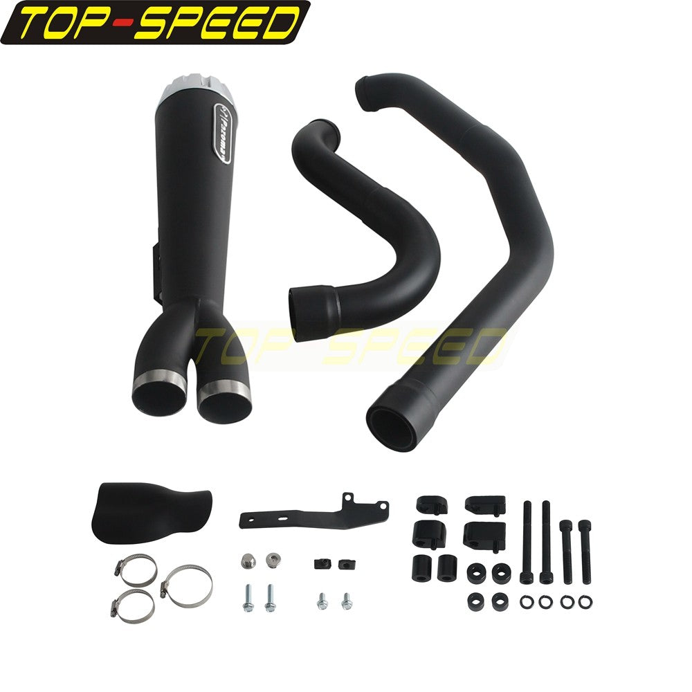 For Harley CVO Street Glide FLHXSE 2017-2025 CVO Road Glide ST FLTRXSTSE 2024-2025 2-Into-1 Exhaust Motorcycle Touring Mufflers
