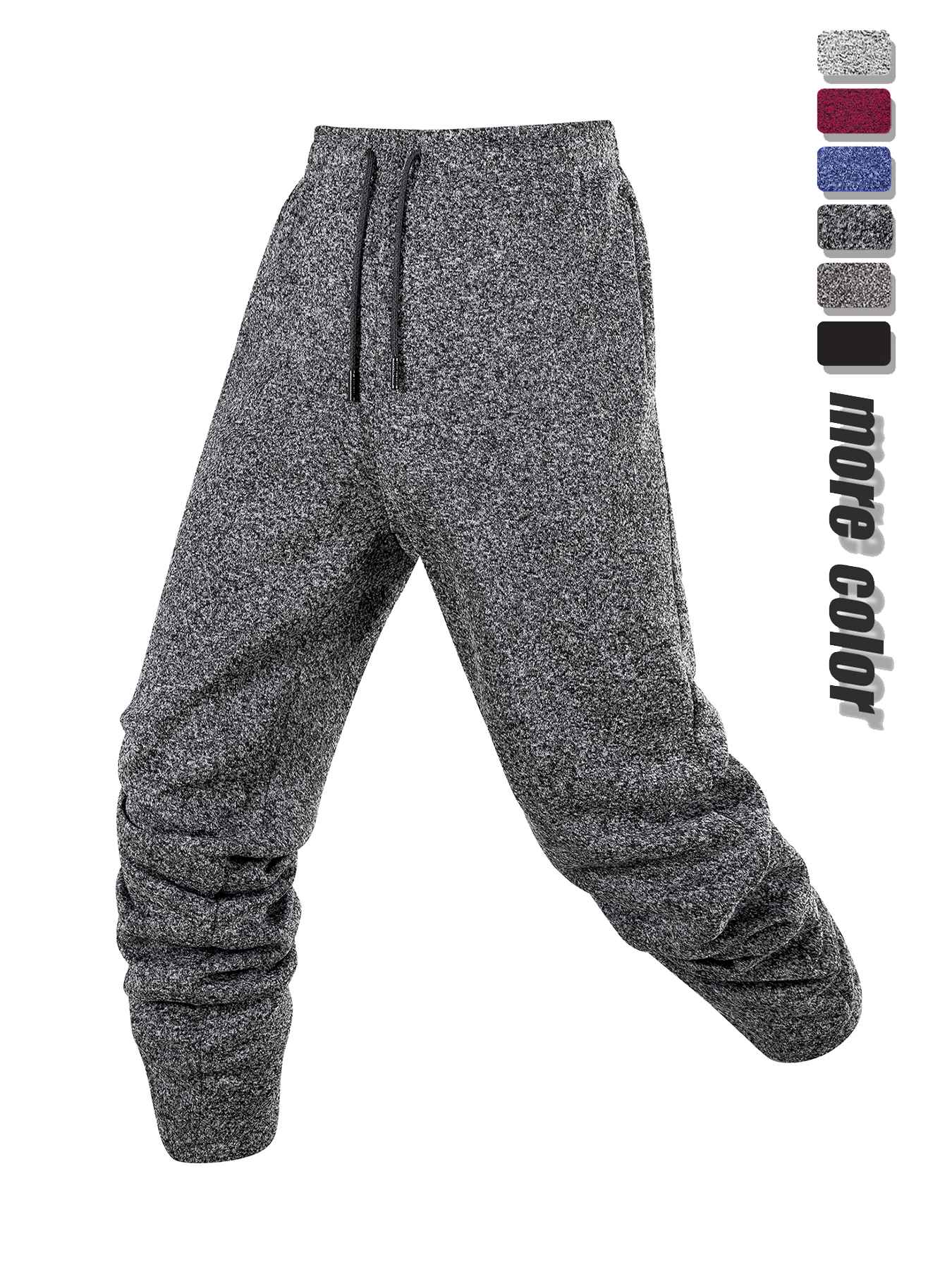 Calça Esportiva Jogging Masculina Calça de Moletom Casual Diária Cor Sólida Outono Calça Jogger de Cintura Elástica Calça Comprida de Treino Masculina