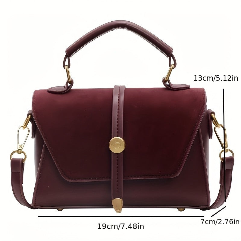 Crossbody Bags Elegant Handbag with Adjustable Strap Golden-Tone Hardware and Flap Closure Trendy Crossbody Bag for Women