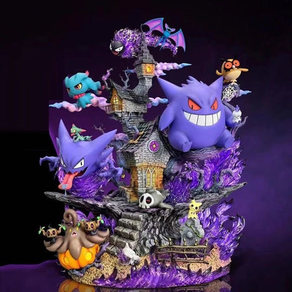 32cm/12.6in Figura de Pokémon Gengar da Família Evolutiva Ainme Bonecos de Ação Coleção de Estátuas de PVC Modelo Brinquedos Presentes