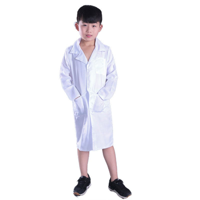 Science Lab Student White Coat Halloween Carnival Party Doctor Cosplay Costume Suitable For Height 100-170cm