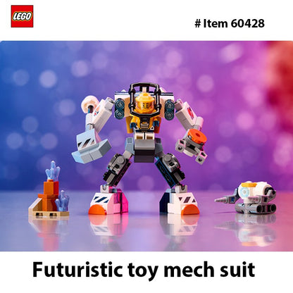 LEGO 60428 City Robô Espacial, Kit de Construção de Robô para Crianças a partir de 6 Anos, Conjunto com Boneco de Ação e Boneco de Piloto