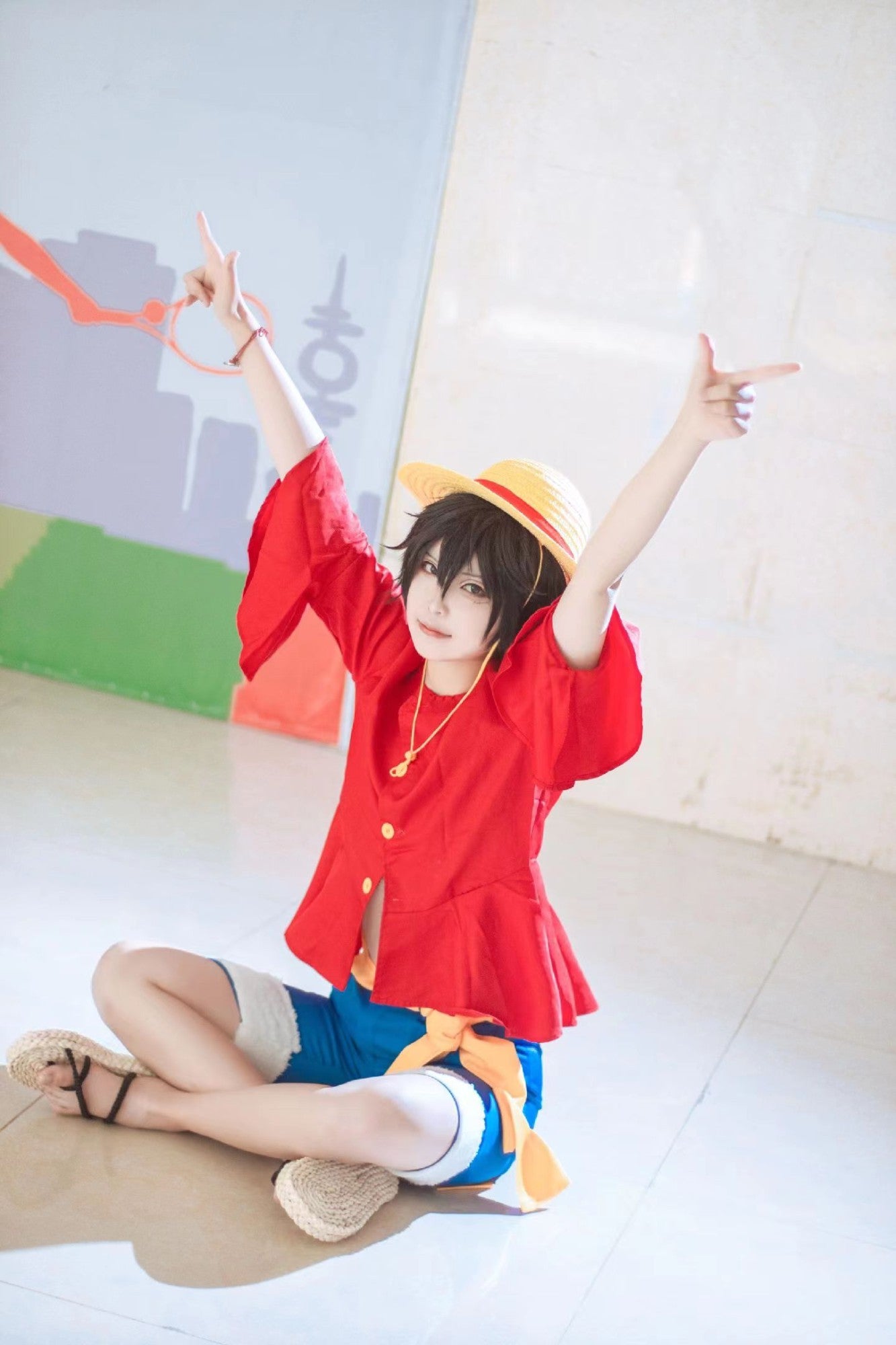 Anime Piece Pirate Luffy Cosplay Costumes Monkey D Sun God Two Years Later Cos Adult Kids Carnival Party Red Top Pants Suits Hat