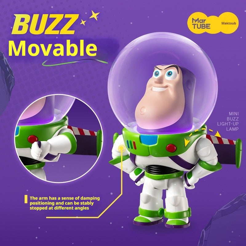 Novos Brinquedos de Luz Noturna Buzz Lightyear Disney Cabeça de Bolha Presente Infantil Anime Bonecos de Ação Buzz Lightyear Enfeites de Luz Noturna Toy Story