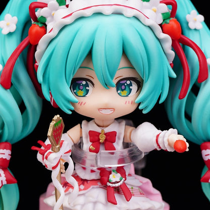 10cm/3.94in #1939 Hatsune Miku Figura de Anime 15º Aniversário Strawberry Miku Boneco de Ação #1940 Miku Coleção Modelo Boneca Brinquedos