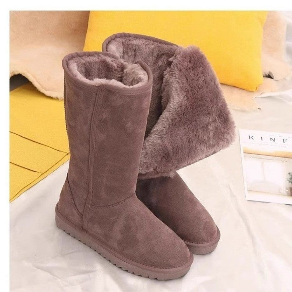 Women Classic Ladies Girls Winter Snow Boots 2024 Waterproof Warm Genuine Leather Fur Australia Plus Velvet Knee High Winter