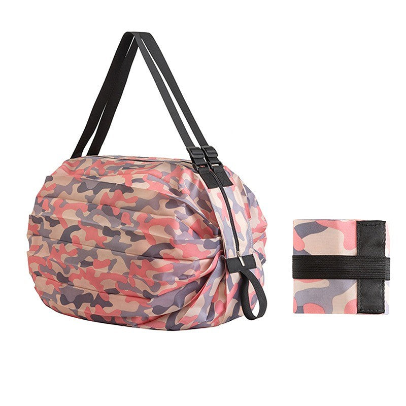Foldable Shopping Bags Foldable Storage Bag With Handle Portable Travel Camouflage Handbags Large Capacity Nylon Bag