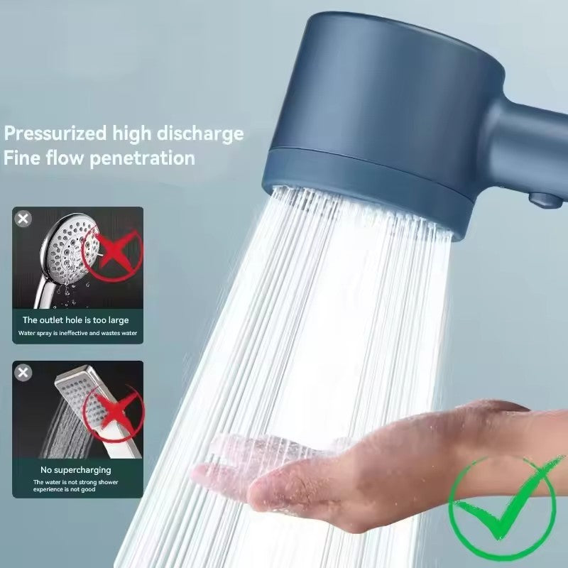7 Bicos de Chuveiro de Alta Pressão com Filtro, Chuveiro de Mão, Economia de Água, Resistente a Quedas, Bico de Chuveiro Preto para Banheiro