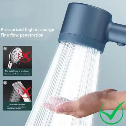 7 Bicos de Chuveiro de Alta Pressão com Filtro, Chuveiro de Mão, Economia de Água, Resistente a Quedas, Bico de Chuveiro Preto para Banheiro