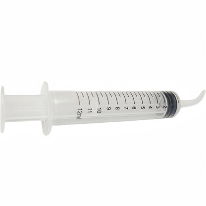 NIGF 5 Peças Seringa de Irrigação Dentária de Plástico Descartável com Ponta Curva para Limpeza e Injeção Dental