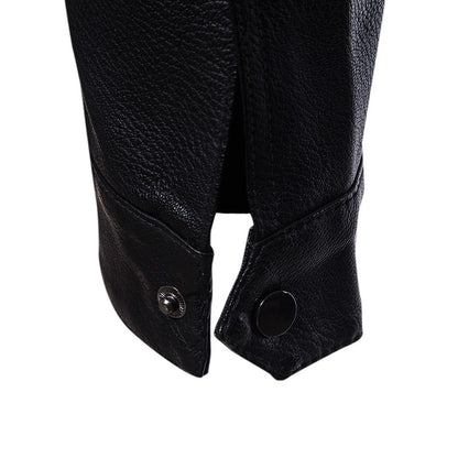 Faux Leather Jacket Men High Quality Casual Motorcycle Windbreaker Stand Collar New Fashion Wool Liner PU Coat Streetwear