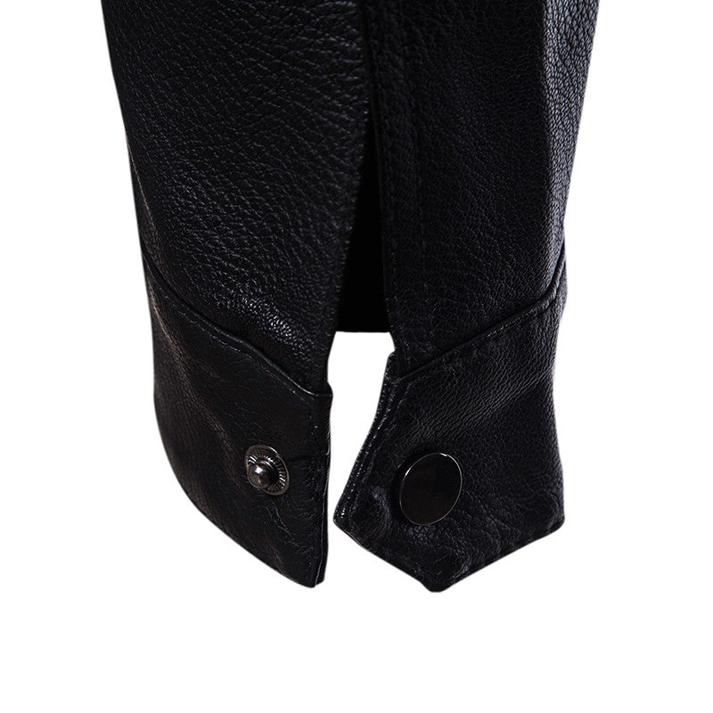 Faux Leather Jacket Men High Quality Casual Motorcycle Windbreaker Stand Collar New Fashion Wool Liner PU Coat Streetwear