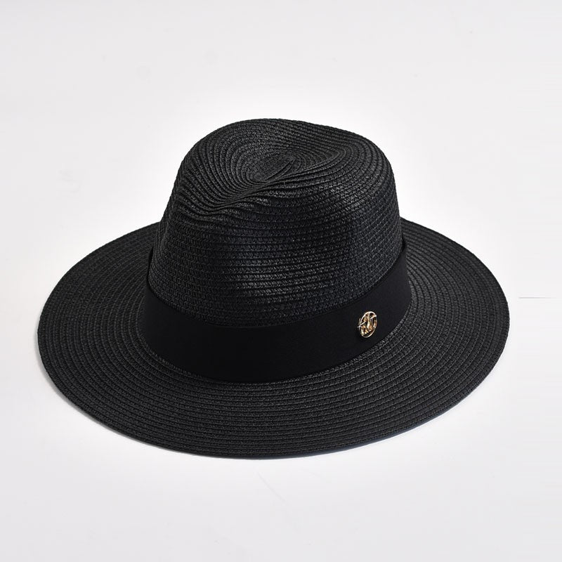 Summer Straw Hats for Women Men Panama Travel Beach Sun Hat Ribbon Decoration Elegant Luxury Jazz Hat