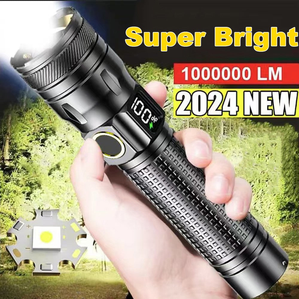 Aluminum Alloy LED Flashlight High Power Rechargeable Tactical Telescopic Zoom Torch Flash Light Outdoor Camping Lantern