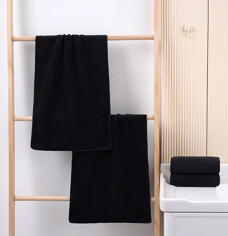 Black Microfiber Salon Hair Drying Towel Guest Used Hand Towels Hair Stylist Spa Bath Hair Drying Towel Cleaning Towel