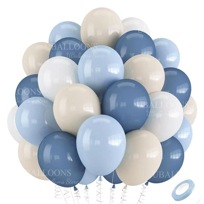 40Pcs White Sand Latex Balloons 10Inch Boho Sand White Metal Chrome Gold Balloons for Birthday Wedding Baby Shower Party Decor