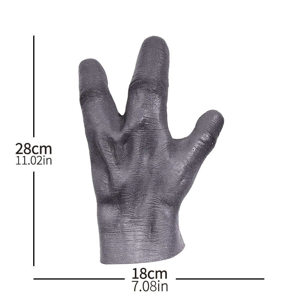 51 Area Alien Mask Gloves Cosplay UFO Big Eyes Extraterrestrial Organism Monster Latex Helmet Hands Halloween Party Costume Prop
